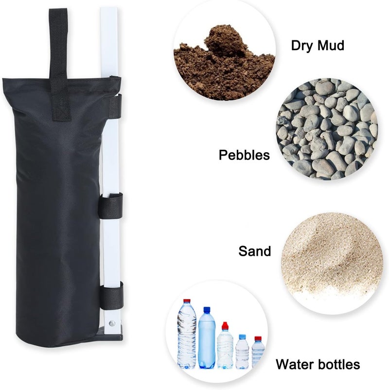 COOSHADE Canopy Tent Sand Bags Gazebo Weights Bags,4 Pack,Black,112LBS - Image 3